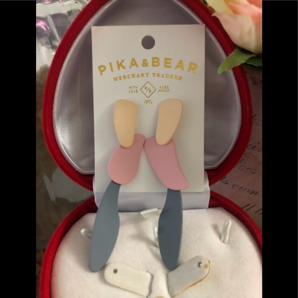 Layered Drop dolphin earrings